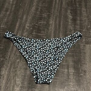 Stylish Black and Blue Patterned Bikini Bottom